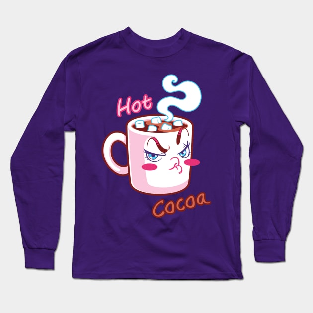 Hot Cocoa Long Sleeve T-Shirt by JollyHedgehog